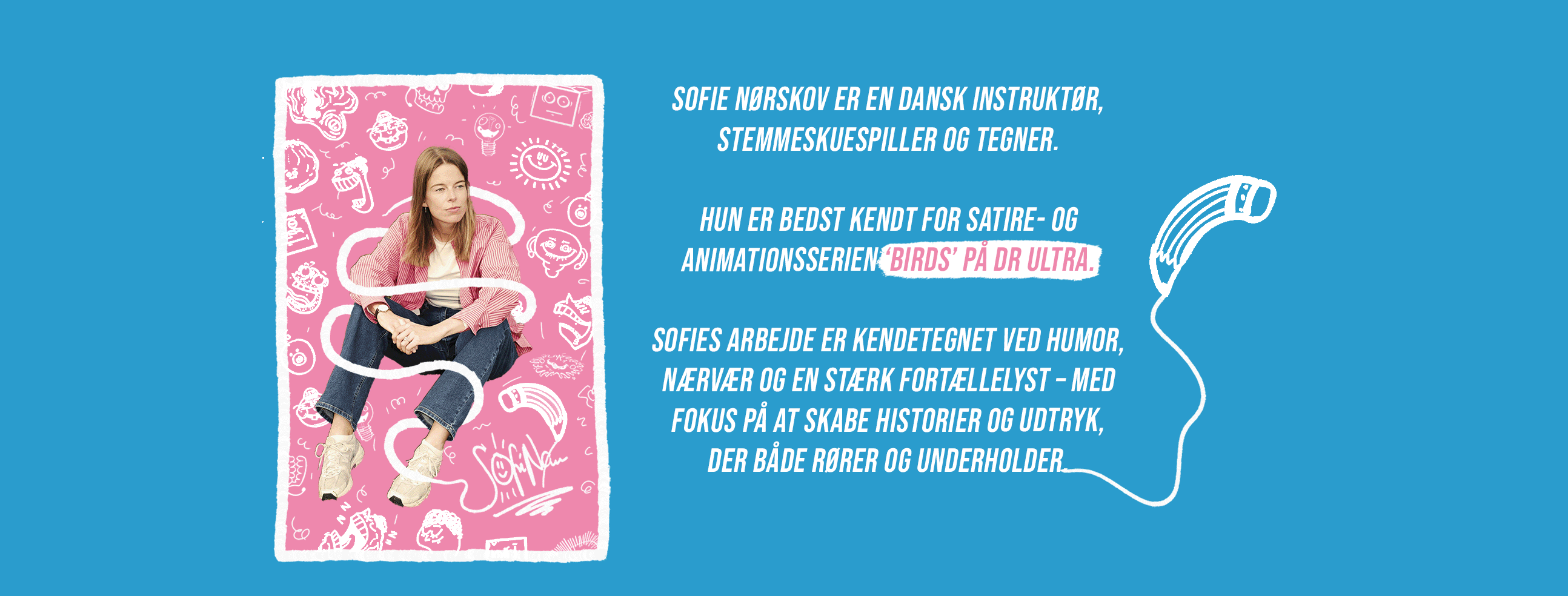 Håndtegnet kunst og plakater der spreder glæde og starter samtaler! ✏️ 
Køb online på sofienørskov.dk. Levering 2-5 dage.