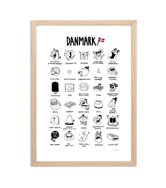 Håndtegnet plakat af Sofie Nørskov. Kunst der spreder glæde og starter samtaler! ✏️ 
Køb online på sofienørskov.dk. Levering 2-5 dage.