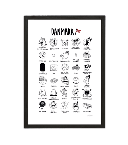 Håndtegnet plakat af Sofie Nørskov. Kunst der spreder glæde og starter samtaler! ✏️ 
Køb online på sofienørskov.dk. Levering 2-5 dage.