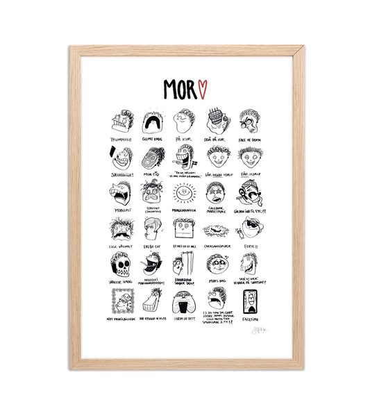 Håndtegnet plakat af Sofie Nørskov. Kunst der spreder glæde og starter samtaler! ✏️ 
Køb online på sofienørskov.dk. Levering 2-5 dage.