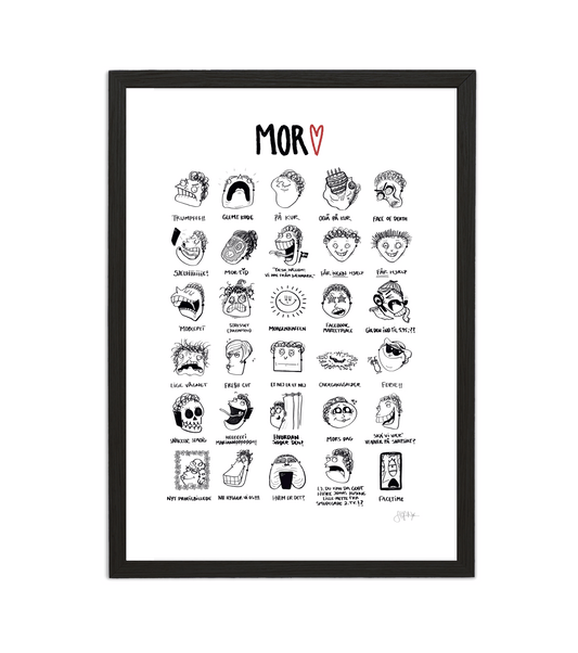 Håndtegnet plakat af Sofie Nørskov. Kunst der spreder glæde og starter samtaler! ✏️ 
Køb online på sofienørskov.dk. Levering 2-5 dage.