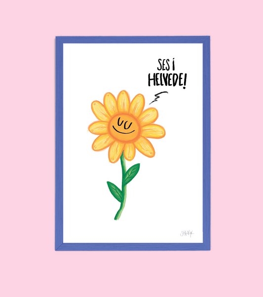 Håndtegnet plakat af Sofie Nørskov. Kunst der spreder glæde og starter samtaler! ✏️ 
Køb online på sofienørskov.dk. Levering 2-5 dage.